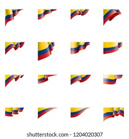 Colombia flag, vector illustration on a white background