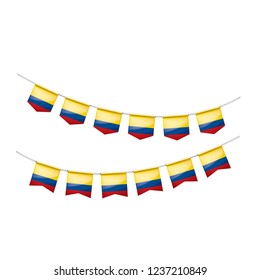 Colombia flag, vector illustration on a white background