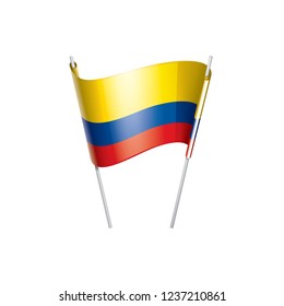 Colombia flag, vector illustration on a white background