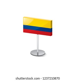 Colombia flag, vector illustration on a white background
