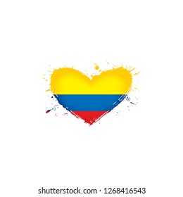Colombia flag, vector illustration on a white background