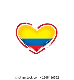 Colombia flag, vector illustration on a white background