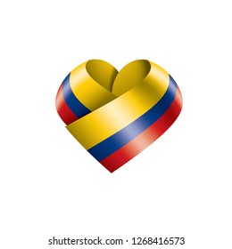 Colombia flag, vector illustration on a white background