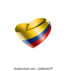Colombia flag, vector illustration on a white background