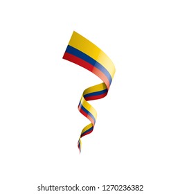 Colombia flag, vector illustration on a white background
