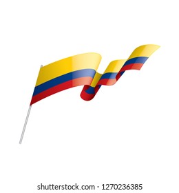 Colombia flag, vector illustration on a white background