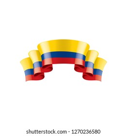 Colombia flag, vector illustration on a white background