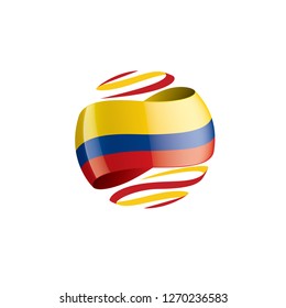 Colombia flag, vector illustration on a white background