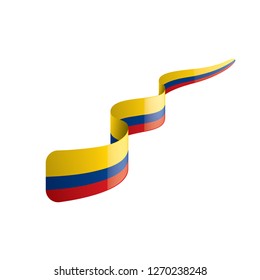 Colombia flag, vector illustration on a white background