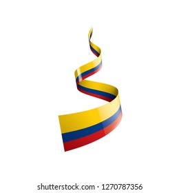 Colombia flag, vector illustration on a white background