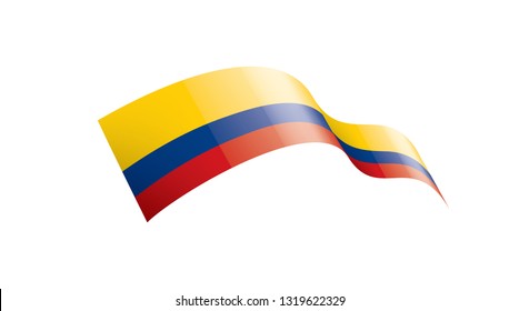 Colombia flag, vector illustration on a white background