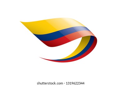 Colombia flag, vector illustration on a white background