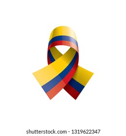 Colombia flag, vector illustration on a white background