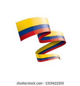 Colombia flag, vector illustration on a white background
