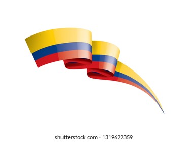 Colombia flag, vector illustration on a white background
