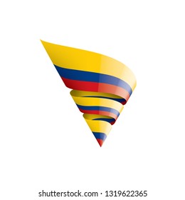 Colombia flag, vector illustration on a white background