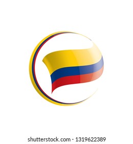 Colombia flag, vector illustration on a white background