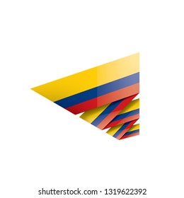 Colombia flag, vector illustration on a white background