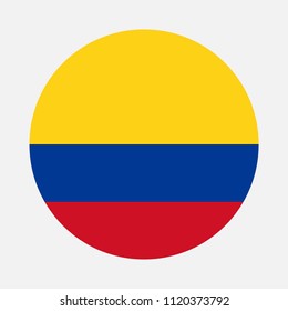 Colombia Flag, Vector image and icon