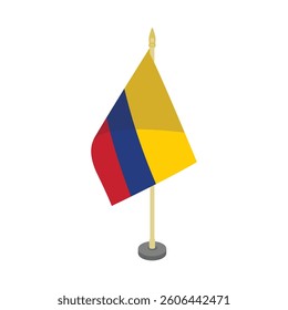 Colombia flagpole vector design illustration