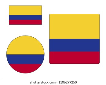 Colombia Flags Set