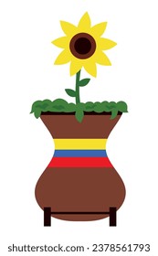 colombia flower illustration vector isolated