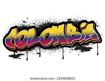 colombia  graffiti lettering typography art illustration