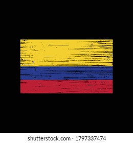 Vector de la bandera de la angustia de Colombia