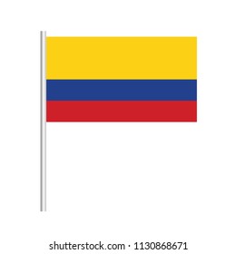 Colombia Icon vector illustration,National flag for country of Colombia isolated, banner vector illustration. Vector illustration eps10.