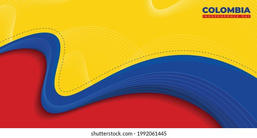 Colombia Independence Day background design. Abstract design for Colombia national day design.