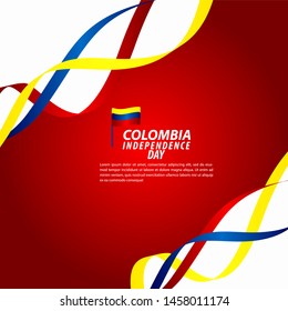 Colombia Independence Day Celebration Vector Template Design Illustration