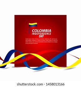 Colombia Independence Day Celebration Vector Template Design Illustration