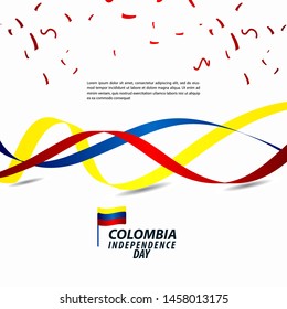 Colombia Independence Day Celebration Vector Template Design Illustration