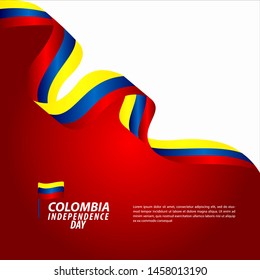 Colombia Independence Day Celebration Vector Template Design Illustration