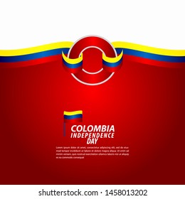 Colombia Independence Day Celebration Vector Template Design Illustration