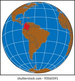 Colombia Locate Map