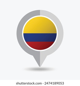 Colombia Location Pin Icon Vector Illustration