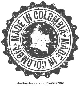 Colombia Made In Map Travel Stamp Icon City Design Tourism Export Seal