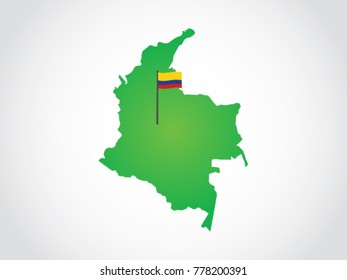 Colombia Map Capital Territory