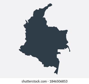 Mapa de Colombia, Mapa plano de país 