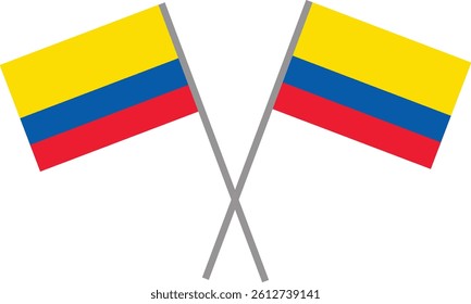 Colombia Map And Flag Design Vector Outline