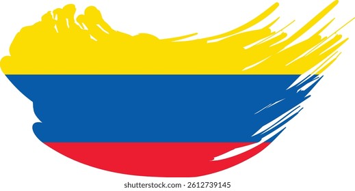 Colombia Map And Flag Design Vector Outline