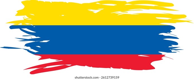 Colombia Map And Flag Design Vector Outline