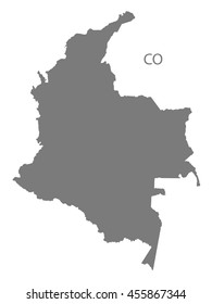 Colombia Map grey