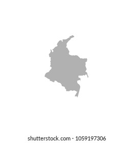 colombia map. High detailed map of colombia on white background. Vector illustration eps 10.