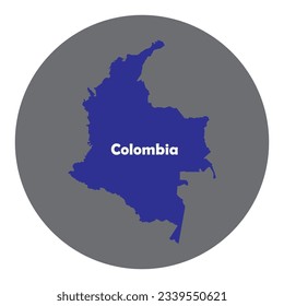 Colombia map icon vector illustration symbol design