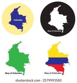 Colombia map icon vector illustration symbol design