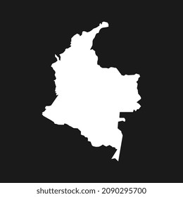 Colombia map on black background