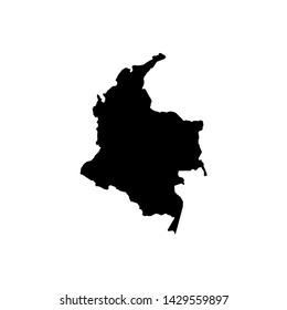 Colombia map on white background - Vector illustration