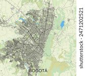 Bogotá, Colombia map poster art